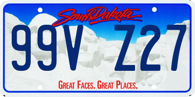 SD license plate 99VZ27