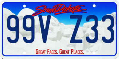 SD license plate 99VZ33