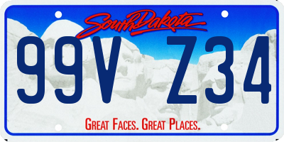 SD license plate 99VZ34