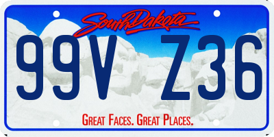 SD license plate 99VZ36