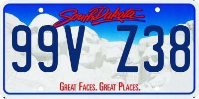 SD license plate 99VZ38