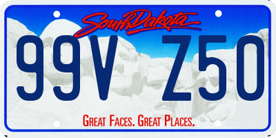 SD license plate 99VZ50