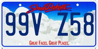 SD license plate 99VZ58