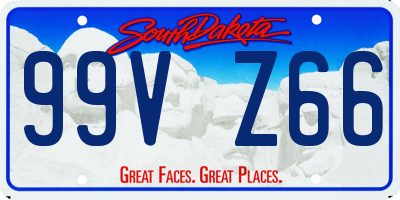 SD license plate 99VZ66