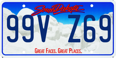 SD license plate 99VZ69