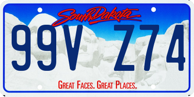 SD license plate 99VZ74