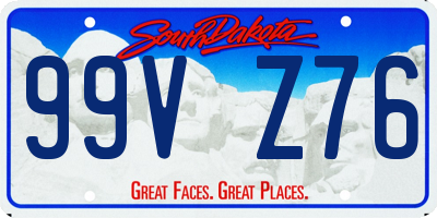 SD license plate 99VZ76
