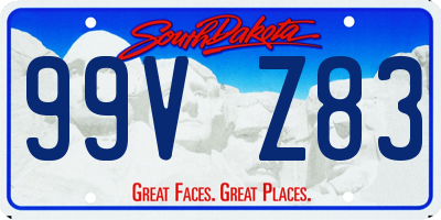 SD license plate 99VZ83