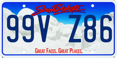 SD license plate 99VZ86