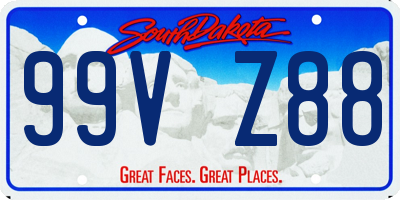 SD license plate 99VZ88