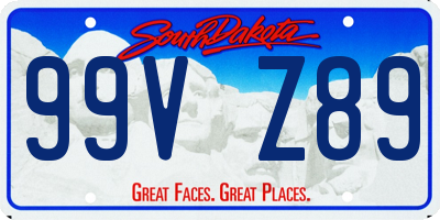 SD license plate 99VZ89