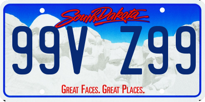 SD license plate 99VZ99