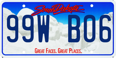 SD license plate 99WB06