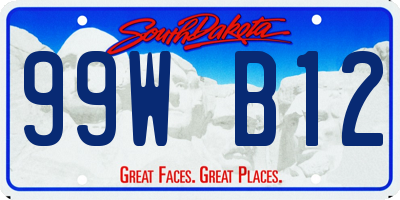 SD license plate 99WB12