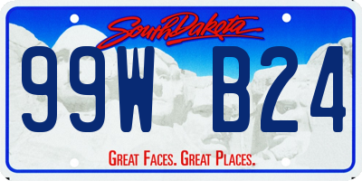SD license plate 99WB24