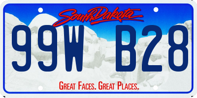 SD license plate 99WB28