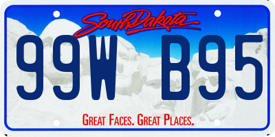 SD license plate 99WB95