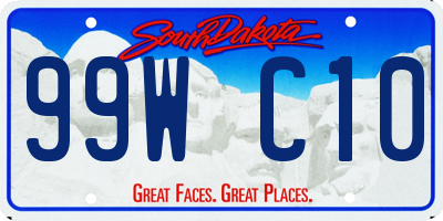 SD license plate 99WC10