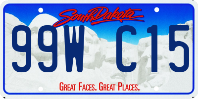 SD license plate 99WC15