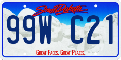 SD license plate 99WC21