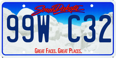 SD license plate 99WC32