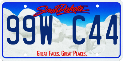 SD license plate 99WC44