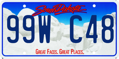 SD license plate 99WC48