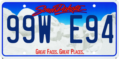 SD license plate 99WE94