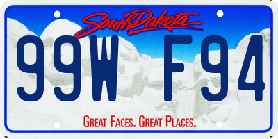 SD license plate 99WF94
