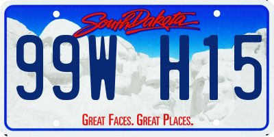 SD license plate 99WH15