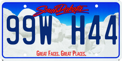 SD license plate 99WH44