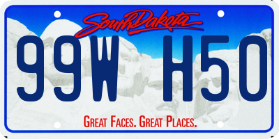 SD license plate 99WH50