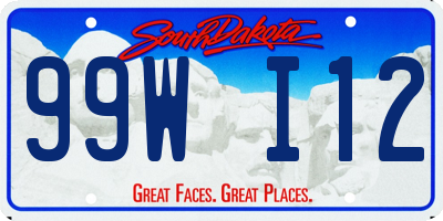SD license plate 99WI12