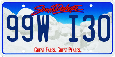 SD license plate 99WI30