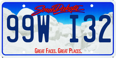 SD license plate 99WI32