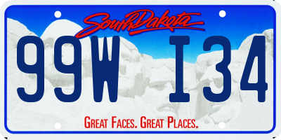 SD license plate 99WI34