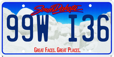 SD license plate 99WI36
