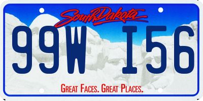 SD license plate 99WI56