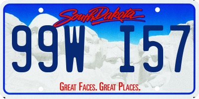SD license plate 99WI57
