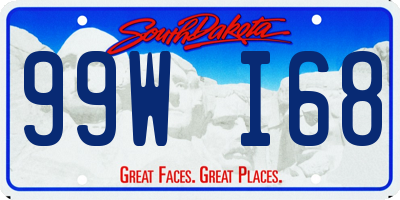 SD license plate 99WI68