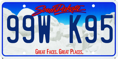 SD license plate 99WK95