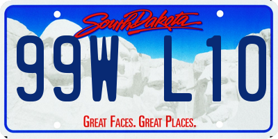 SD license plate 99WL10