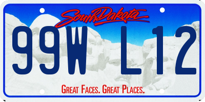 SD license plate 99WL12