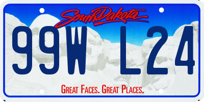 SD license plate 99WL24