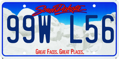 SD license plate 99WL56