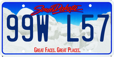 SD license plate 99WL57