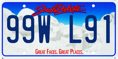 SD license plate 99WL91
