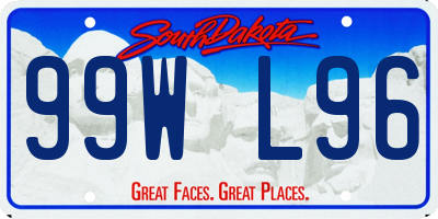 SD license plate 99WL96