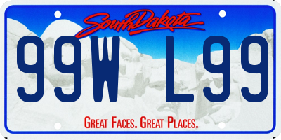 SD license plate 99WL99