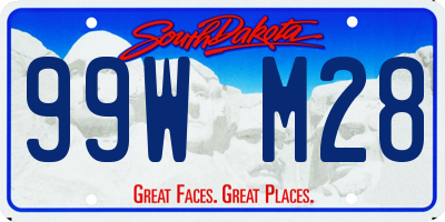 SD license plate 99WM28